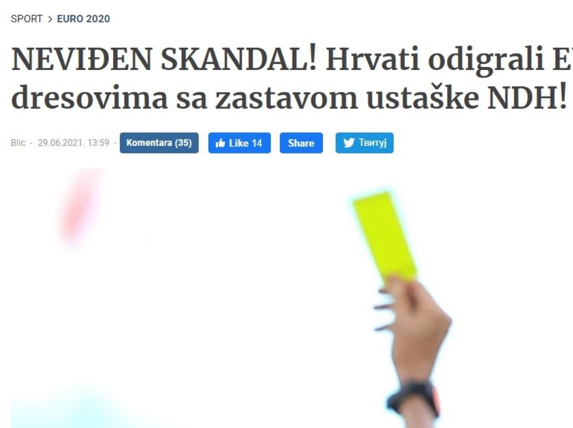 FOTO: Screenshot/Srbijanski mediji se raspisali o gafu Hrvata